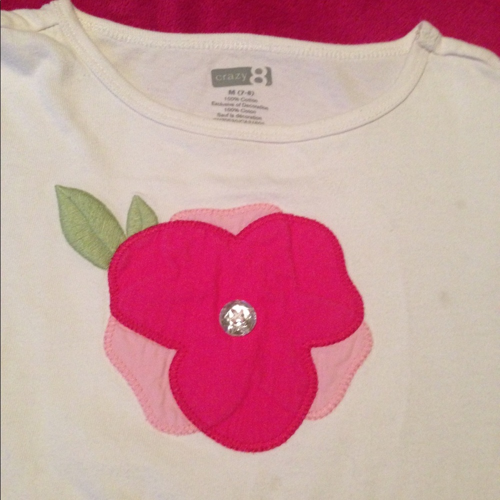 Crazy 8 pink flower Girls Top
